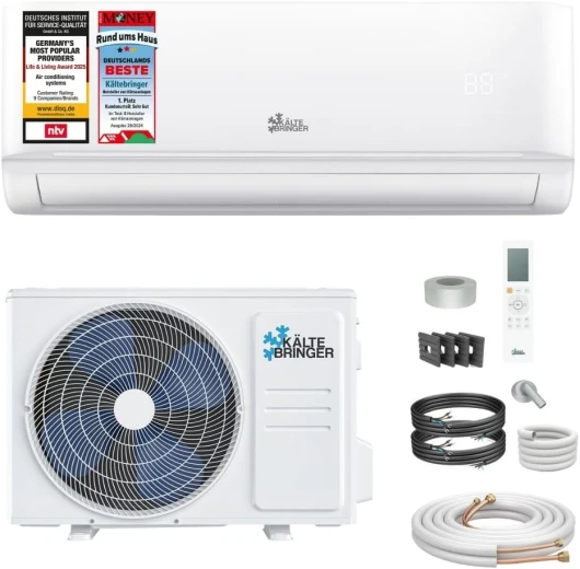 Climatiseur Split - 12000 BTU - 3,5 kW - Avec fonction chauffage, WiFi et App - très silencieux & économe en énergie - Marque de qualité Allemande