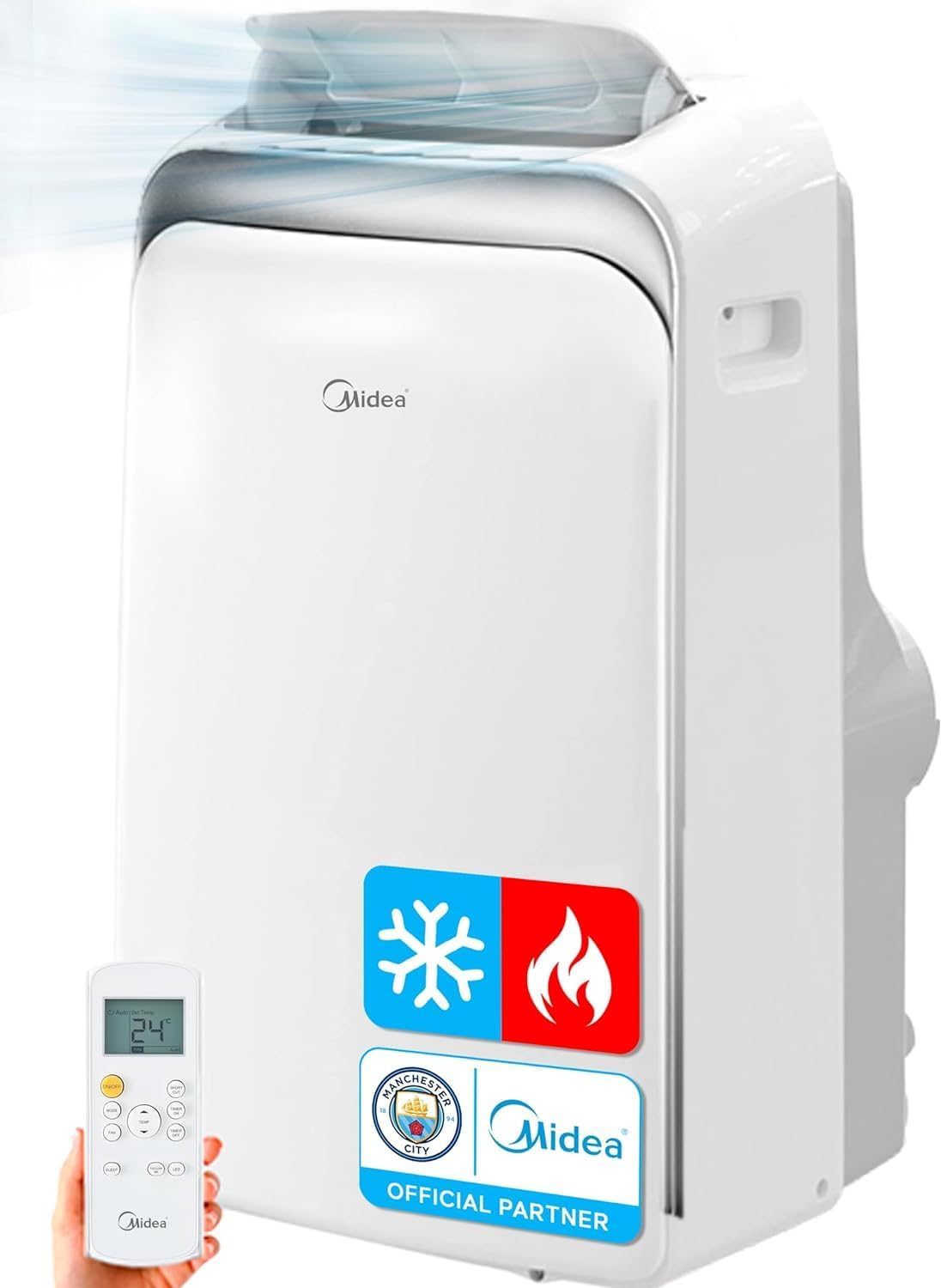 Climatiseur Mobile Silencieux 12000 BTU avec Évacuation - Chauffage et Climatisation Portable Prêt à Poser 3500W - Clim Réversible Split - Kit de Fenêtre, Télécommande, et pompe a chaleur