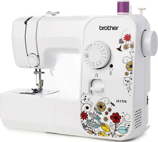 JX17FE (Fantasy Edition) Machine à Coudre électrique pour Débutants, Portable, 17 Points différents, Couture automatique, points utiles, élastiques et décoratifs, Multifonction