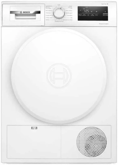 WTH8300DFR, Série 4, Sèche linge, Pompe à chaleur, 8 kg, Blanc