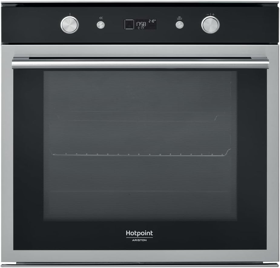Four encastrable pyrolyse Hotpoint Ariston FI6861SPIXHA - Four multifonction Chaleur tournante ou pulsée / 73 litres / Classe A+ / Inox / Tournebroche / Rails télescopiques