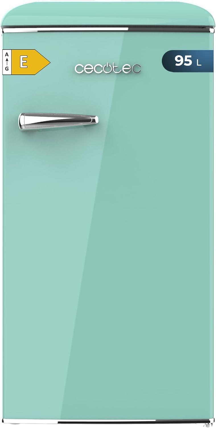 Mini Frigo Retro Bolero Coolmarket TT Origin 103 Green E - Mini Réfrigérateur Vert, 89,3 cm de Haut et 48,7 cm de Large, 95L de Capacité et Classe Énergétique E