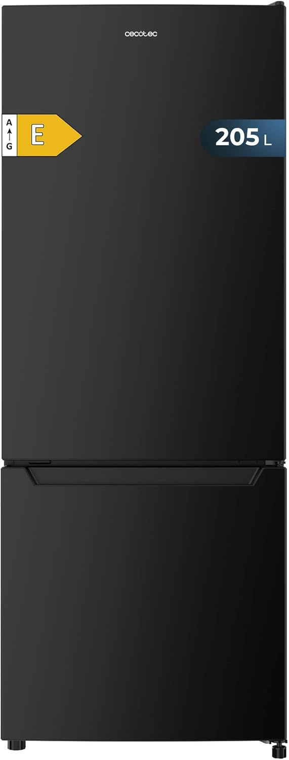 Réfrigérateur combinés Bolero CoolMarket Combi 205 DF Black - 117L, 169x54cm, Defrost, Classe E, Fast Cooling.