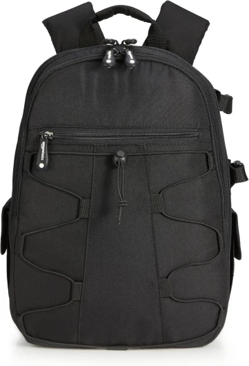 Sac à Dos pour Appareil Photo Grande Capacité avec Rembourrage Interne pour Reflex et Accessoires, Étanche et Antichoc, 30 x 15 x 37 cm, Uni - Noir