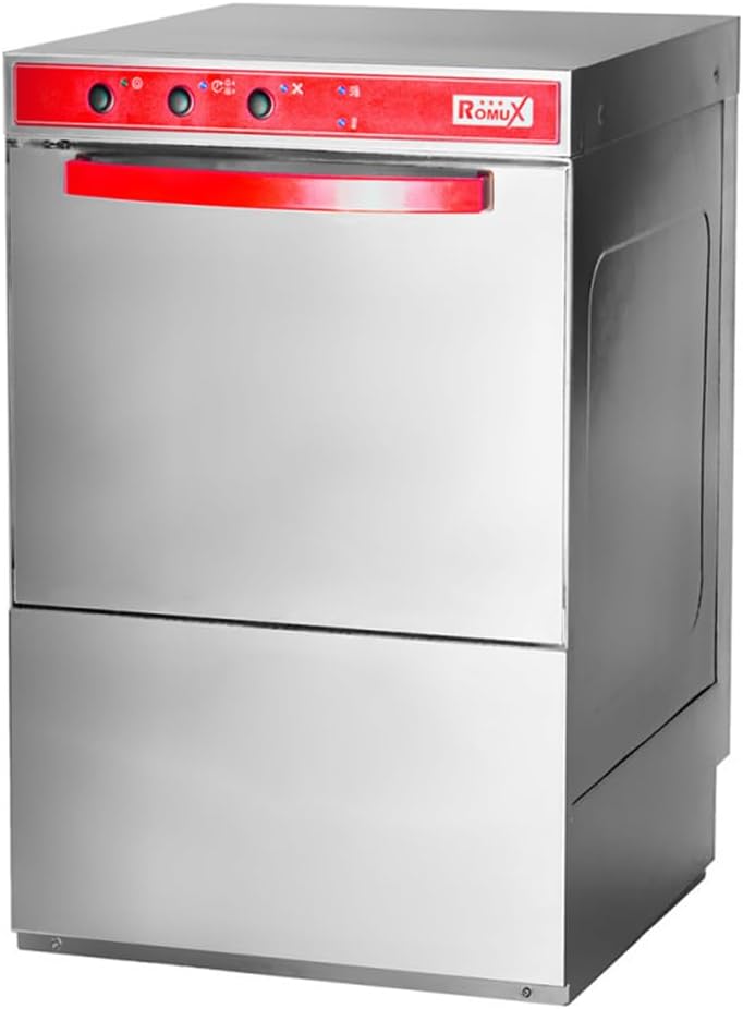Romux® Lave-vaisselle Professionnel 50x50 cm avec pompe de rinçage et détergent - Lave vaisselle professionnel Bar - Lave-vaisselle professionnel - Idéal pour bars et restaurants