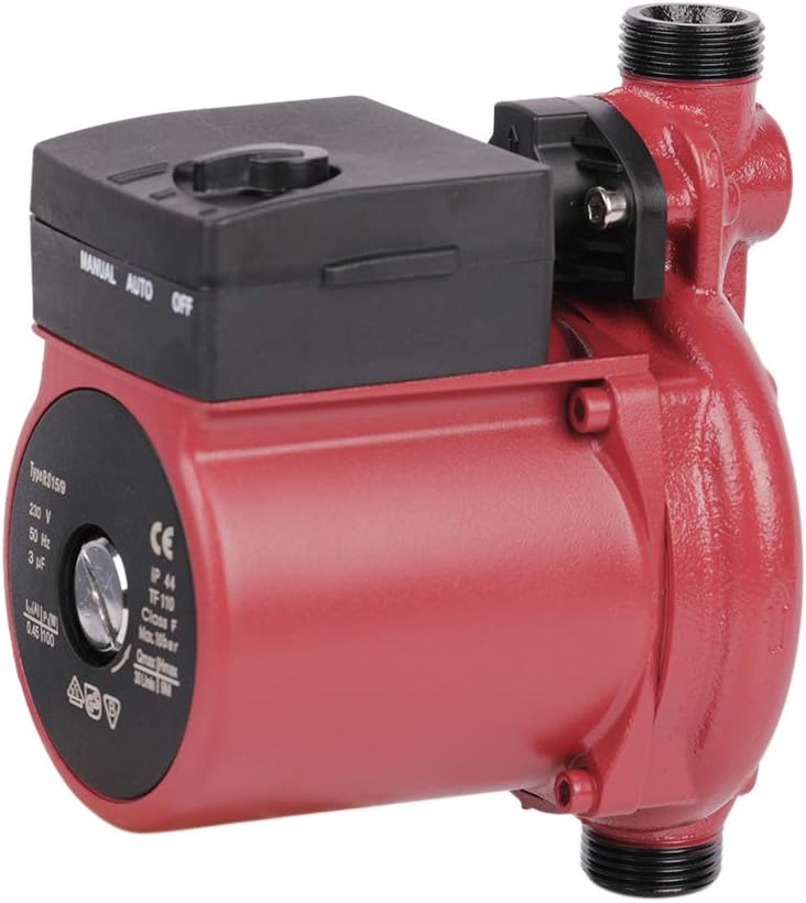 Pompe de Circulation - Circulateur eau Chaude froide - Automatique Pompe à eau chaude sanitairesystème de chauffage central Domestique 1800L/H 100W/10bar Pompe de transfertMax tête 9m 100w/10bar，0.75”，9m