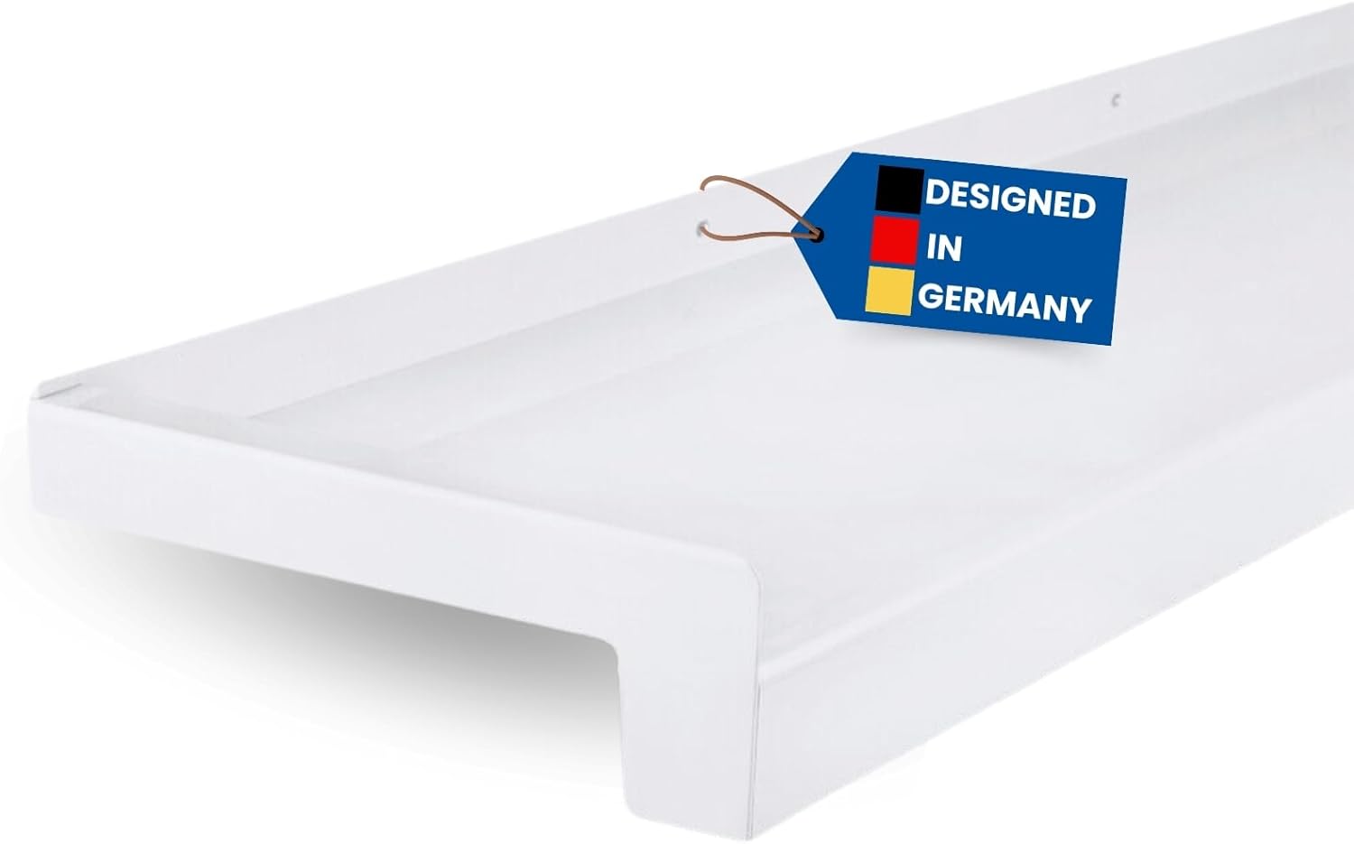 TJ Appui de fenêtre extérieur Aluminium Blanc 50 mm x 1800 mm/appui de fenetre alu ou appuie de fenêtre extérieur/tablette de fenêtre extérieur ou rebord fenêtre extérieur p: 50 mm / l: 1800 mm