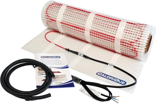 Tapis de câbles chauffants électriques CALORIQUE - 6,0 m² - Chauffage au sol électrique efficace 200 W/m²- Technologie TWIN - Sources d'énergie renouvelables [A +++] 6m²
