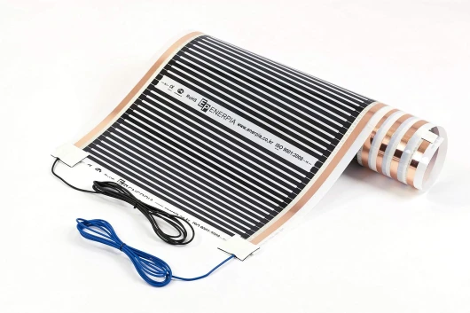 Film chauffant électrique 150-220W/m2, 230V avec les câbles connectés 3m, Largeur 50, 80 et 100cm - Chauffage au sol, Film chauffant infrarouge, Kit plancher chauffant électrique 220W/m2, largeur - 50cm 1.0m