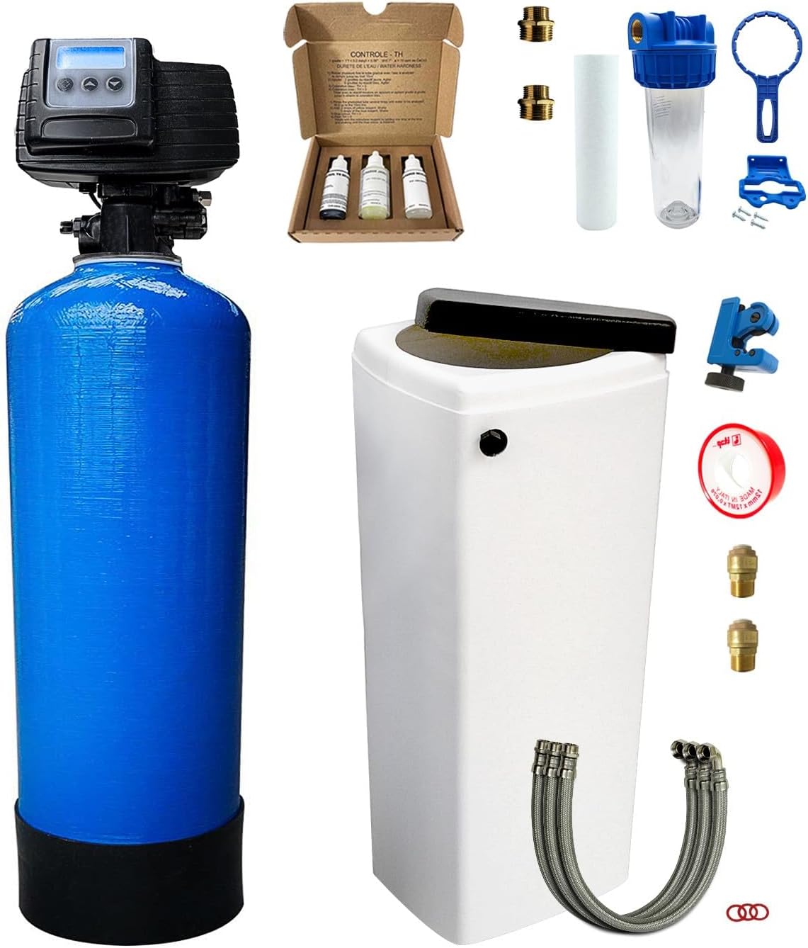 Adoucisseur D'eau Bi Bloc 30l Fleck 5600 Sxt Complet Avec Accessoires