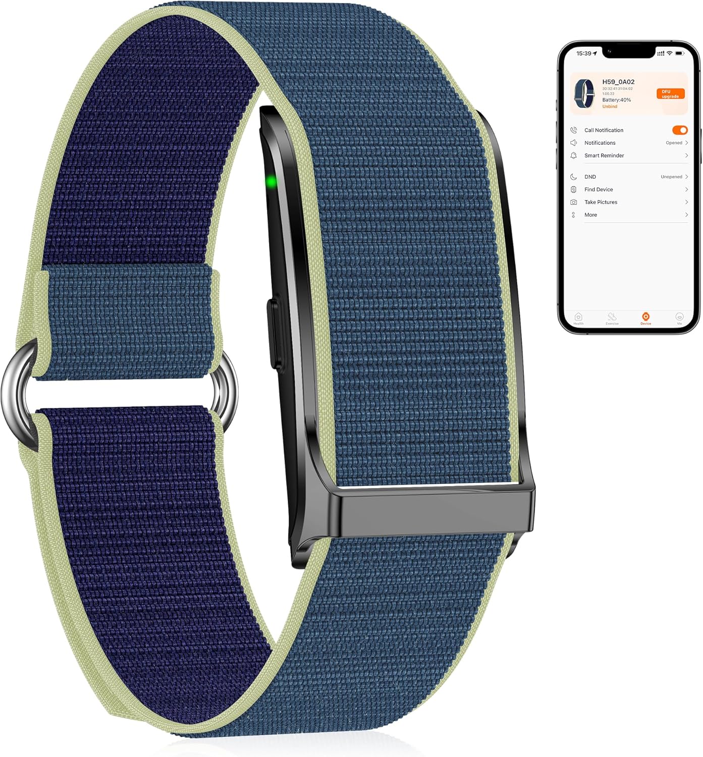 Bracelet Connecté IP68 avec SpO2 & Tension Artérielle, 127 Modes, Surveillance Sommeil/Stress/Rythme Cardiaque, Fitness Tracker Batterie 45 Jours, Étanche 50m Bleu