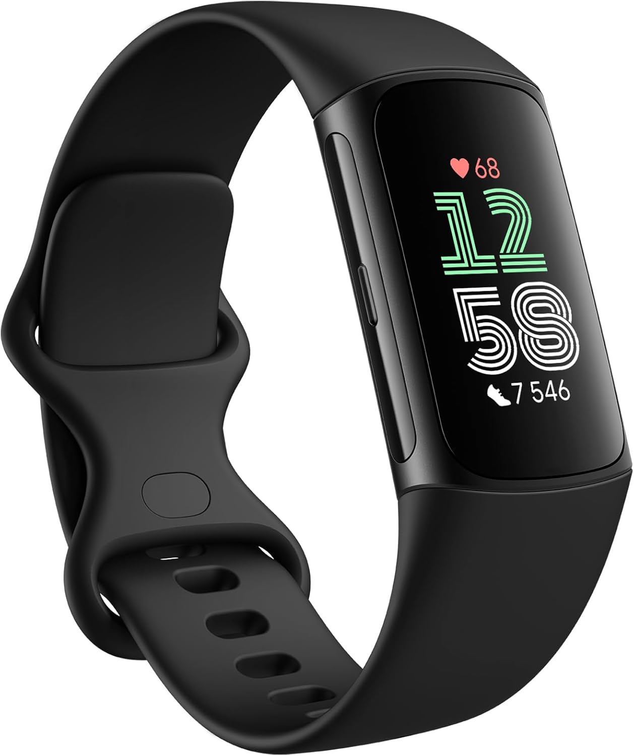Google Fitbit Charge 6 Bracelet d'activité avec un abonnement de 6 mois à Fitbit Premium inclus, 7 jours d'autonomie de batterie, Google Wallet et Google Maps Noir volcanique/aluminium noir