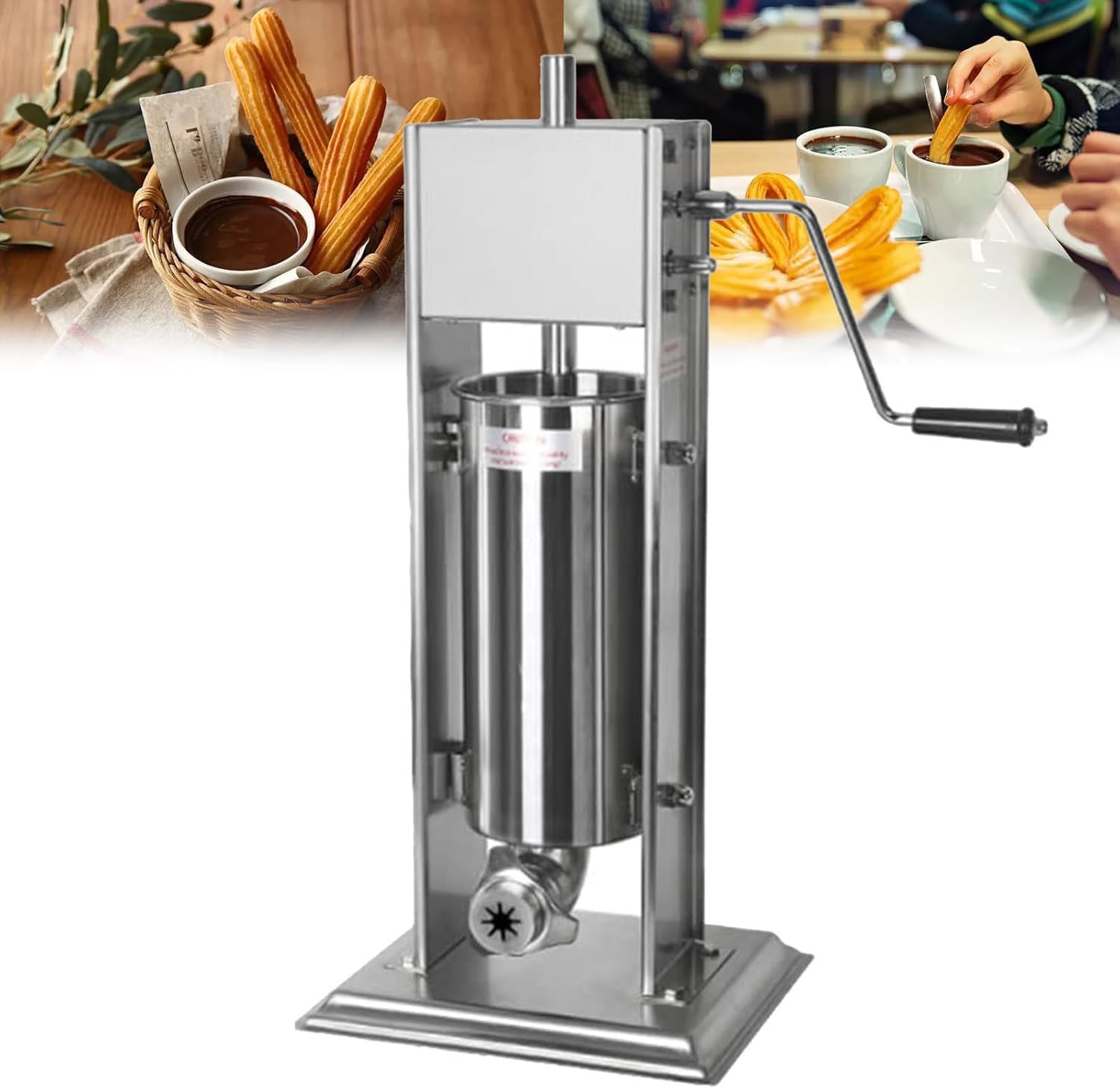 Machine À Churros Espagnole Électrique Commerciale, Machine À Churros 5/7/10/15l Remplissage Automatique, Machine À Beignets Aux Fruits Latins Entièrement Automatique En Acier Inoxydable,15L