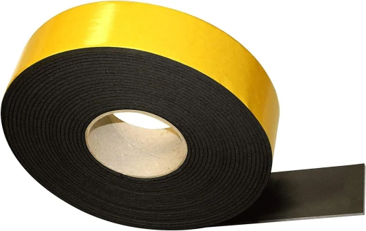 NOVANETUS NovaFlex Ruban Auto-adhésif Isolant 3 mm x 50 mm x 10 m en Caoutchouc Bande Adhésive pour le Chauffage, la Ventilation et la Climatisation, d'étanchéité, Isolation