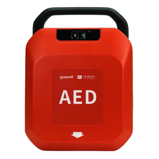 Primedic HeartSave YA Défibrillateur & Boîte murale, pour amateurs et professionnels, avec décharge automatique, garantie du fabricant de 6 ans, Langues: Allemand/Anglais/Français/Italien