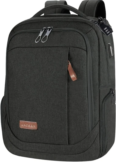 Sac à dos pour ordinateur portable, 17,3" Sac à dos Antivol pour voyage/affaires/université/femme/homme Noir