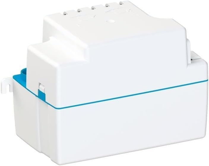 Pompe de Relevage de Condensats Sanicondens Eco V02 à 2 Entrées - Pour Chaudière et Climatisation - Silencieuse (45 dB) - Kit Installation Complet - 26 x 13,8 x 17 cm - Made in France