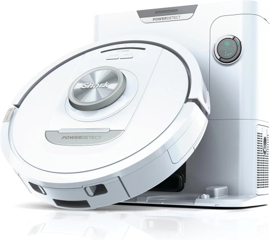 PowerDetect Robot aspirateur à vidage automatique avec navigation 3D et LiDAR, base anti-allergène/anti-odeur, contournement obstacles, moquettes et sols durs, WiFi/App, blanc AV2820VEEUWH