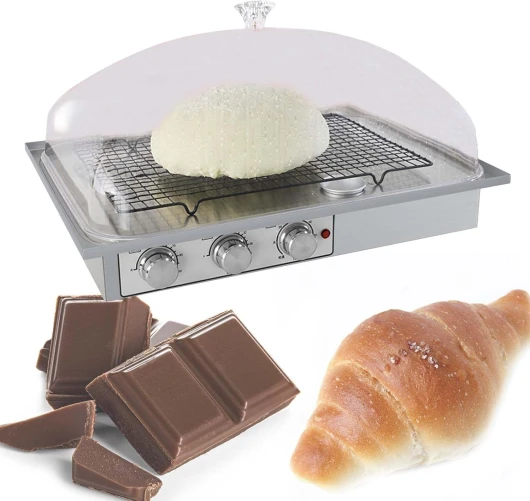 Chambre De Pousse De PâTe éLectrique, Chambre De Pousse De PâTe Avec Chauffage, Kit De MatéRiel De Boulangerie, ContrôLe De L'Humidité, De La TempéRature Et De La DuréE, Transparente à 360°,5kg