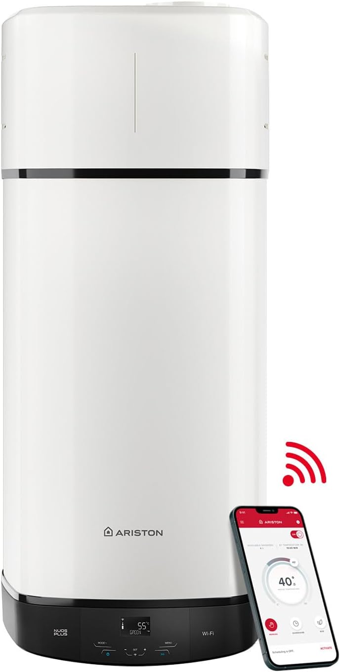 Nuos Plus S2 WiFi 110L, Chauffe Eau Thermodynamique, 80% d'Économie d'Énergie, Fonction Photovoltaïque, Installation France, Silencieux 45 dB, Compact, Commande à Distance, COP 2,74