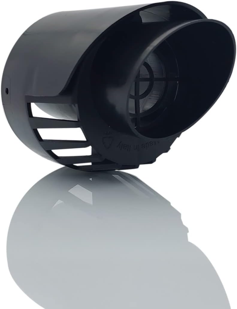 TYGERIX Terminal Coaxial mural pour aspiration et évacuation des chaudières 60/100 mm - en polypropylène noir - évacuation d'air et de fumée pour chaudière à condensation