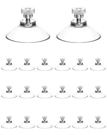 QWORK® 20 Pièces De Ventouse, Ventouses Pour Fenêtres, Ventouse Vitre, Ø 40mm Avec Écrou Moleté, Pour Tissu D'ombre De Voiture, Bain Porte