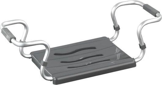 Siège Baignoire Adaptable 55-65 cm, capacité de Charge 120 kg, Gris Argent