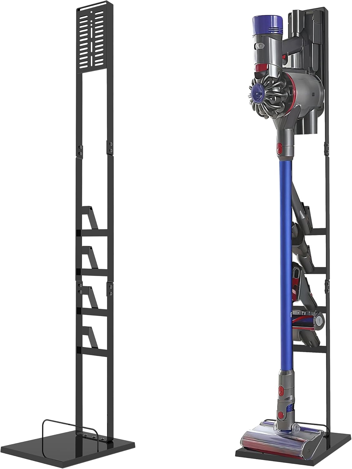 Support d'aspirateur, Porte-Aspirateur en Métal Organisateur Compatible pour Dyson Gen5 V15 V12 V11 V10 V8 V7 V6 Accessoires, Aucun perçage mural requis,Noir