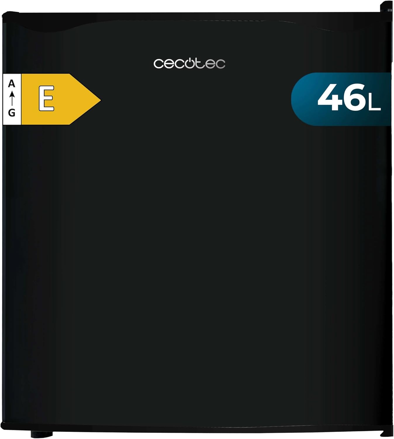 Mini Frigo GrandCooler 20000 SilentCompress Black E - Grand volume de 46 L, porte réversible et petit congélateur - Design noir compact et écoénergétique - Noir - Classe E 46 L - Ice box