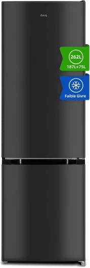 Réfrigérateur congélateur bas FBM260L 262L (187+75), Low frost, Acier inoxydable, Portes réversibles, 39 db, 12 ans de garantie sur le compresseur 262L Lowfrost