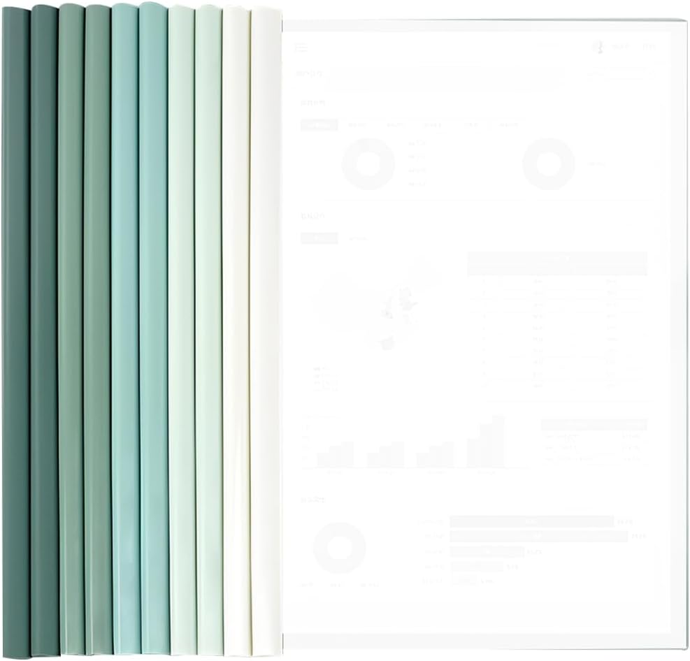 10 Feuilles A4 Reliure Dossier, A4 Couverture De Rapport, Transparent Dossier Coulissante, Rapport D'affichage Couverture Organisateur Dossier Coulissante, pour École Bureau Accueil Resume Documents