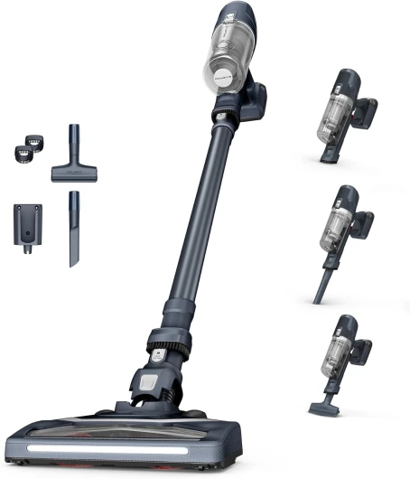 X-Pert 6.60 Aspirateur Balai sans fil, Léger, Puissance 100W, Autonomie 45min, Efficace sur tous Types de Sols, LED RH6831EO, Bleu Noir 4 Accessoires