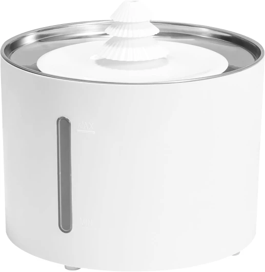 Fontaine à eau pour chat en acier inoxydable à boire avec 3 filtres, 3 L, Blanc Water Fountain