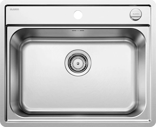 BLANCO LEMIS 6-IF – Évier de Cuisine en Inox pour Meubles Bas de 60 cm de Large – Cuve à Fond Plat IF, Sans Égouttoir – 525109 Largeur du meuble sous évier : 60 cm 1 Bac - sans égouttoir