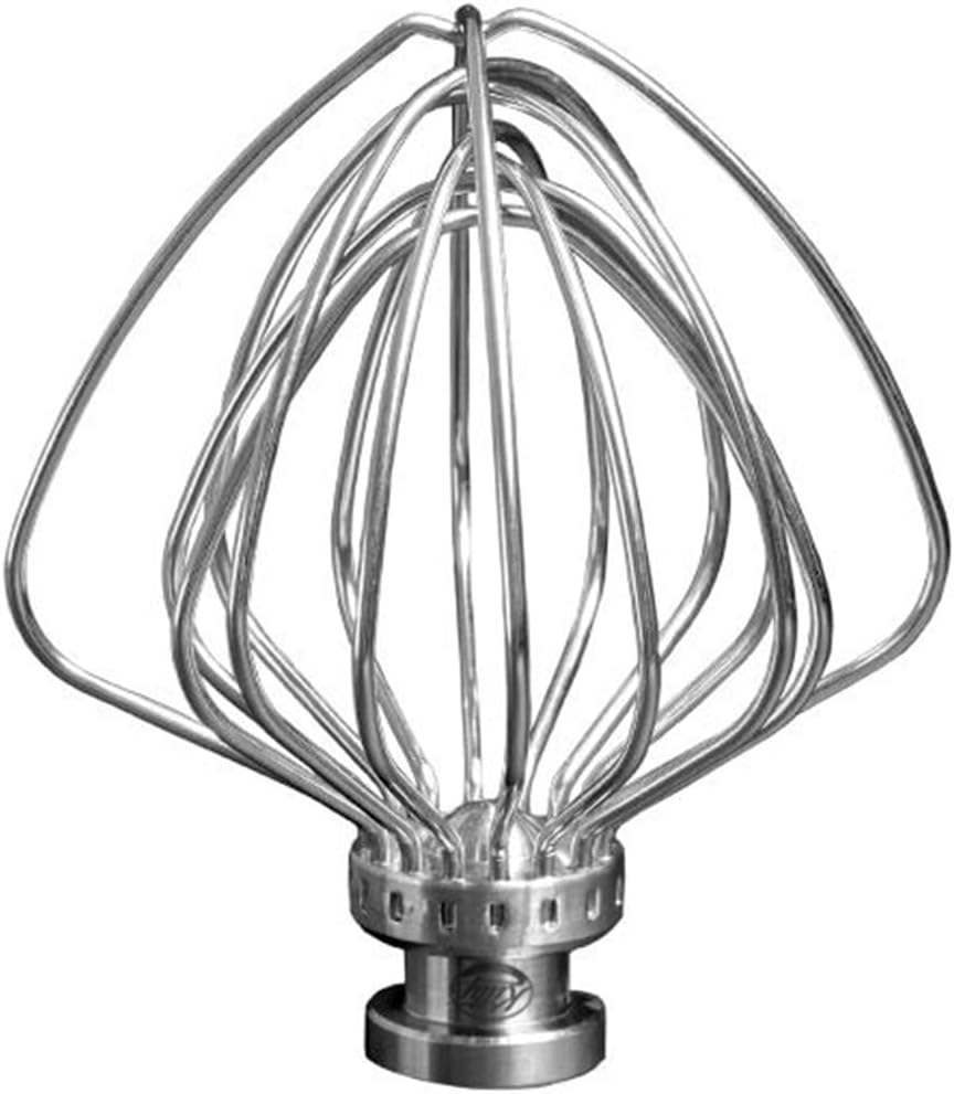 Fouet professionnel à 2 fils pour robot de cuisine compatible avec les robots Kitchen Aid 4,3 L, 4,7 L et 4,8 L : résistant au lave-vaisselle, plus rapide et plus volumineux