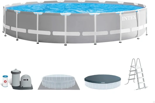 Kit Piscine Prism Frame Ronde Tubulaire (ø) 6,10 x (h) 1,32m 6,10 x 1,32 m
