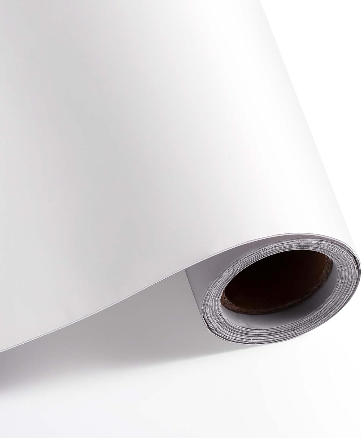 Papier Adhesif pour Meuble, 40 x 300 cm Mat Blanc, Rouleau Adhesif Film Autocollant Adhesif Stickers Papier Collant pour Meuble Cuisine Comptoirs