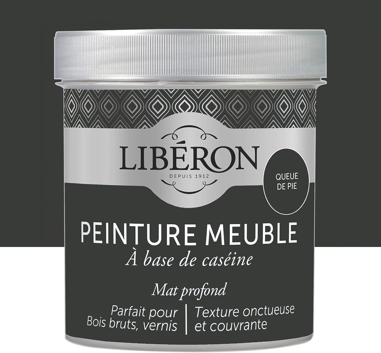 Peinture Meuble à base de Caséine - Peinture Bois Intérieur - Haut Pouvoir Couvrant - Confort d'Application - Décoration et Rénovation meuble et objets - 40 Teintes - Queue de Pie - 500 ML