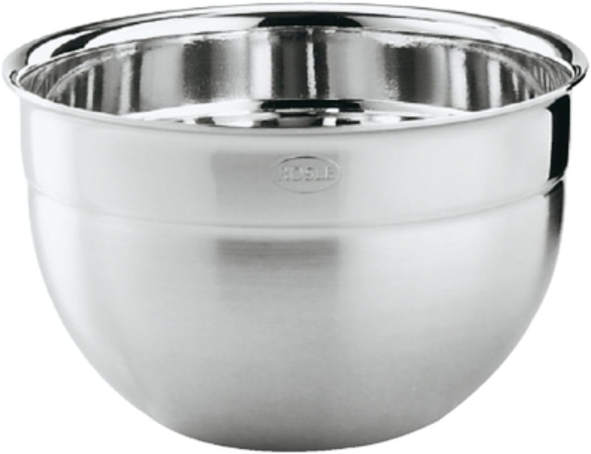 Saladier Haut - Saladier en inox 18/10 avec Bord Verseur - Pour la Préparation et la Conservation d'Aliments - Passe au lave-vaisselle, 8 cm Saladier haut Unique Ø 8 cm