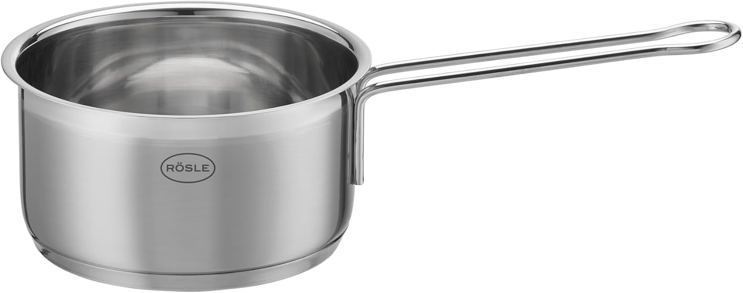 Elegance Casserole à Sauce/Beurre, Casserole à Queue Haut de Gamme pour Petites Quantités de Sauce ou de Beurre Fondu, Acier Inoxydable 18/10, Compatible Induction, Passe au Lave-Vaisselle Faitout pour beurre