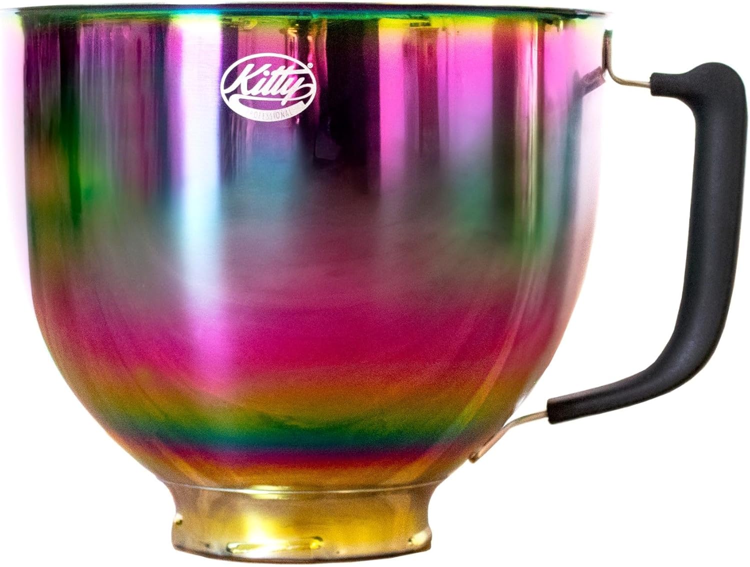 Bol de Mélange en Acier Inoxydable – Compatible avec KitchenAid – 4,3 et 4,8 l – Avec Échelles de Mesure – Passe au Lave-Vaisselle (arc-en-ciel) Multicolor