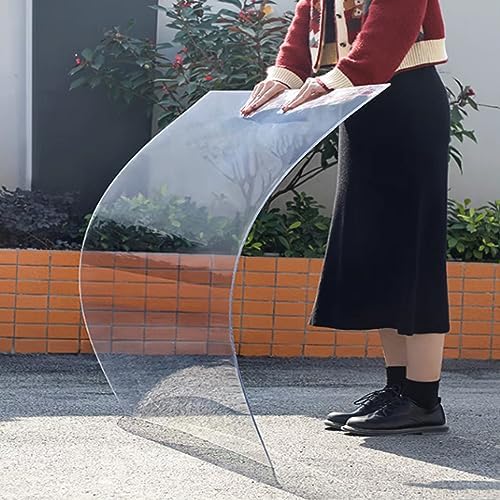 Feuilles de toiture en polycarbonate transparent, panneaux en plastique acrylique transparent résistant aux intempéries pour revêtement de serres, d'auvents et d'abribus 1x2m (3.3x6.6ft)