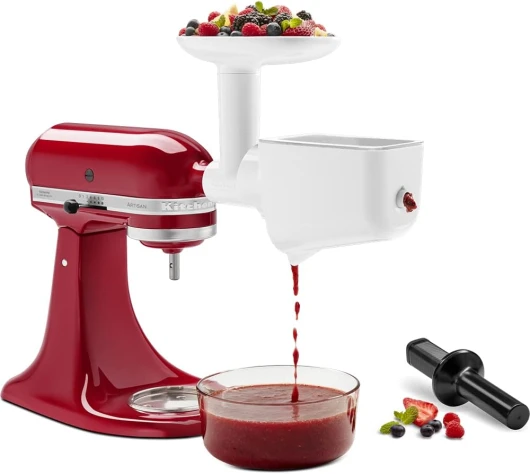 Accessoire Hachoir à Viande et Moulin à Légumes et Fruits Set - 5KSMFVSFGA - Hachoir à Légume - Presse purée pour Robot Pâtissier - Blanc