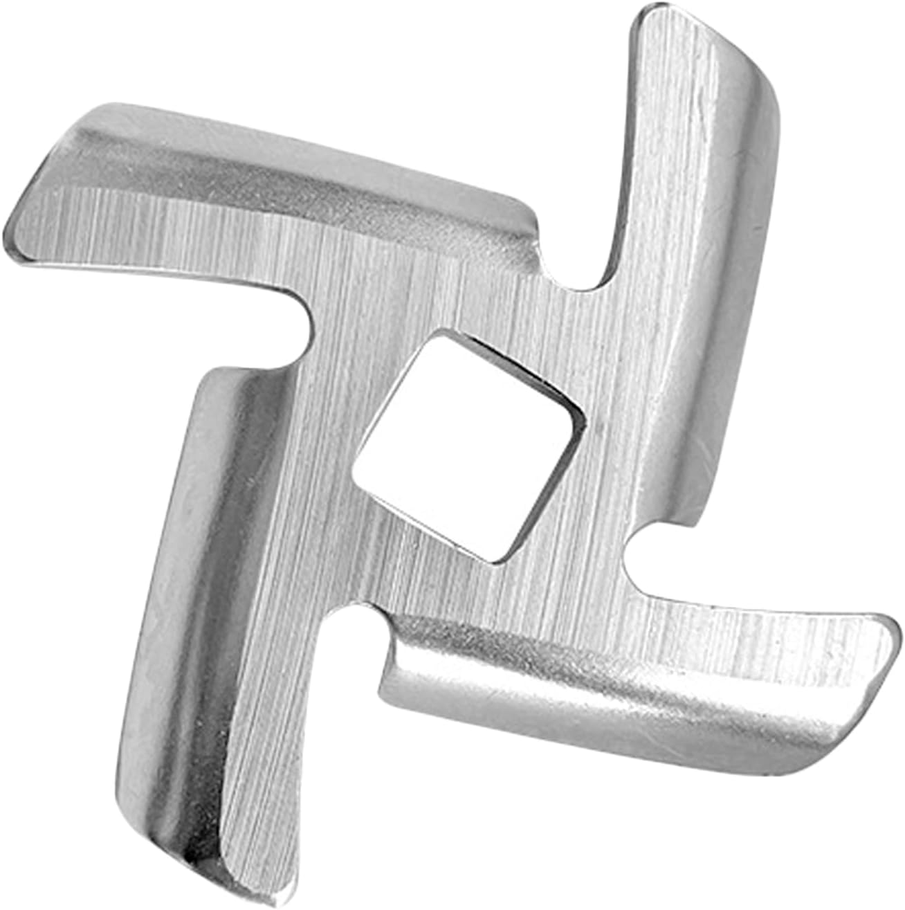 NIYATA 2Pcs Lame Hachoir a Viande #5,Couteau pour Hachoir a Viande Kitchenaid,Lame Hachoir Kitchenaid,Diamètre du Trou 8.3mm,Coupe Transversale à Trou Carré pour Hachoir à Viande #5 (1)