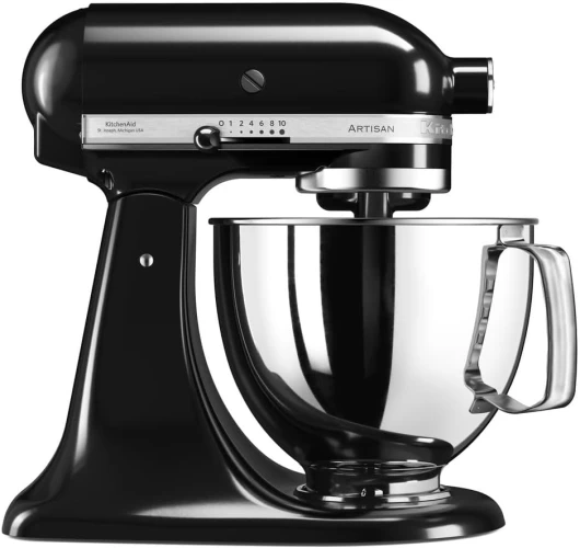 Robot Pâtissier I Artisan I Robot cuisine multifonctions à tête inclinable I Avec 4 accessoires I 4,8L, Noir