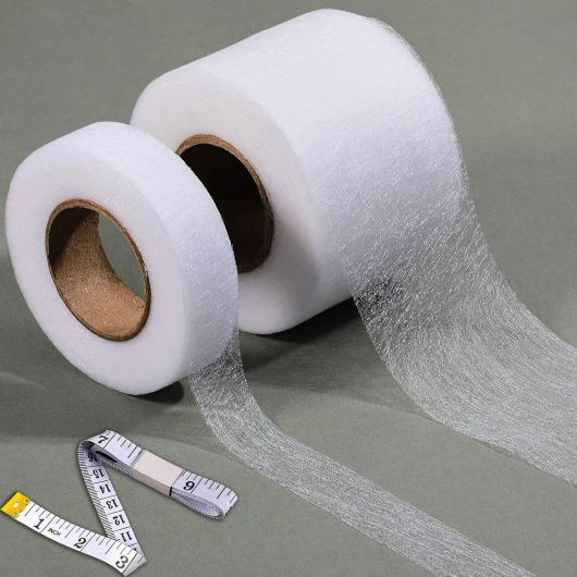 2 Set de Ruban d'Ourlets à Repasser 20 mm x 30 m et 60 mm x 30 mm Rouleau de Ruban sans Ourlet avec Ruban à Mesurer Ruban à Repasser Adhésif pour Vêtements Rideaux Jeans Pantalons Cols