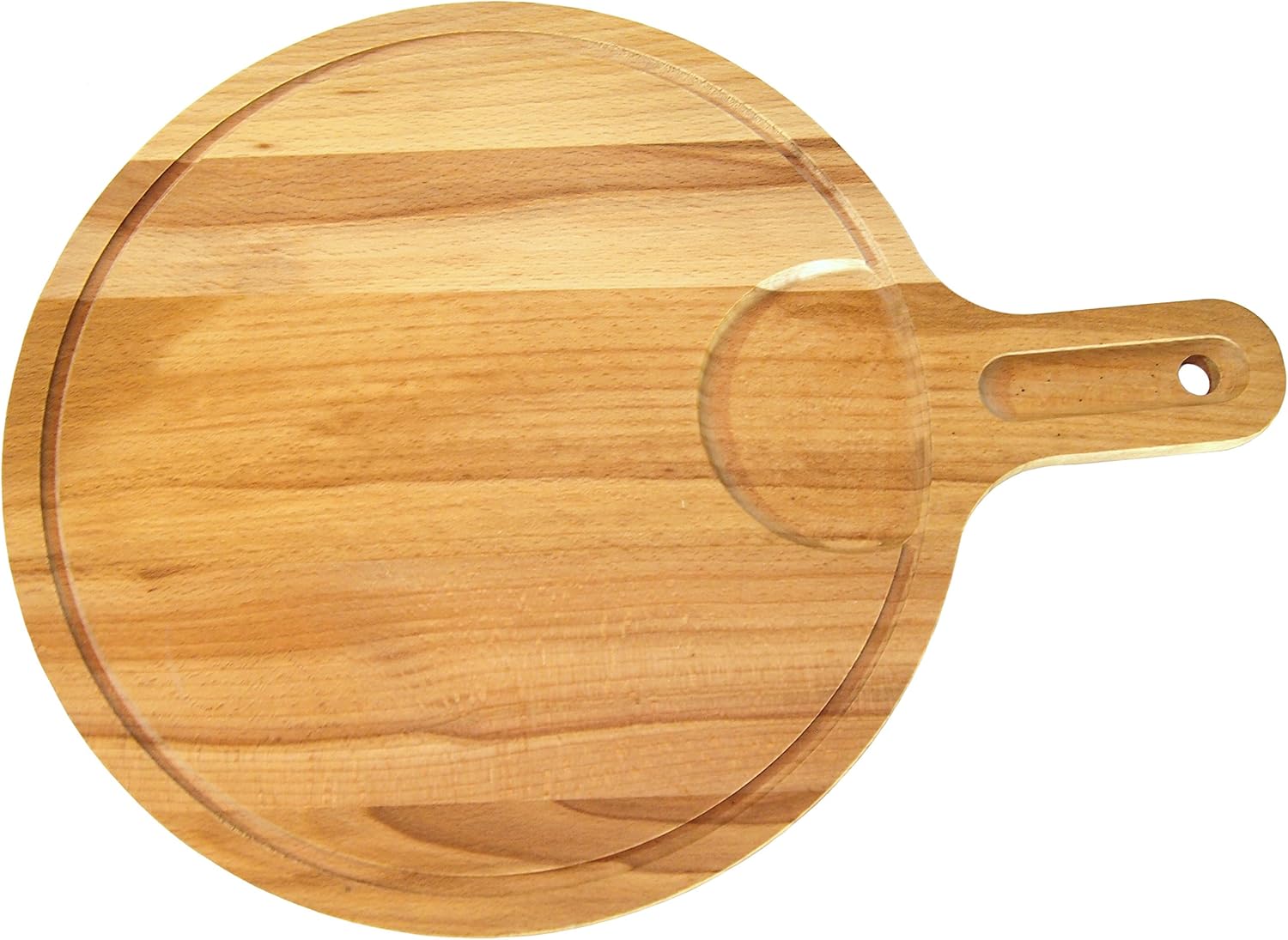 Pelle à Pizza en Bois de Qualité – Planche à Découper Ronde – Spatule à Pizza pour Four ou Grill, Idéale pour la Cuisson de Pâte à Pizza Maison – Planche de Service en Bois - Dia - 30Cm - 12"