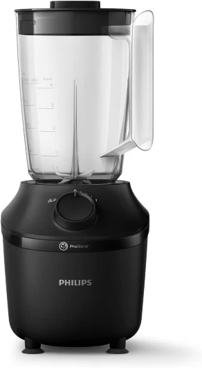 Blender, 450 Watts, Technologie Problend, Réservoir En Plastique De 1,9 Litre, Avec Gourde, Noir, HR2041/41