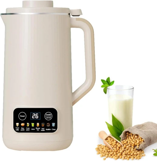 Electric Mixer, 220V Blender Chauffant, 6-in-1 Multi-Function, With 10 Blades, Auto Cleaning, 60 dB Silent, Broyeur à Grains, Smoothie, Shaved Ice (Blanc)