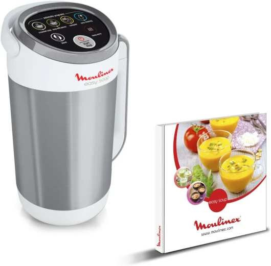 Blender chauffant, 1000 W, Capacité 1.2 L, 5 programmes automatiques, Double paroi, Soupe, Velouté, Compote, Smoothie, Maintien au Chaud, Easy Soup silver LM841110